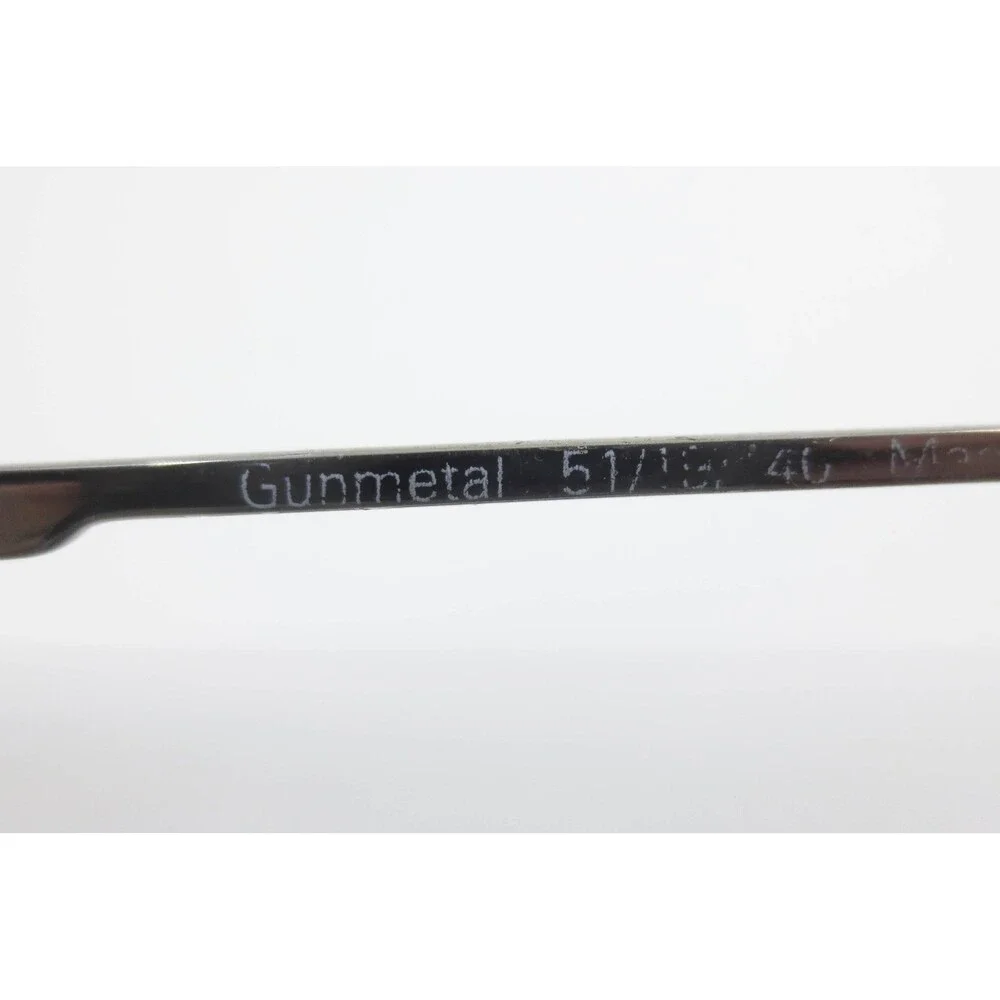 Zenni Signature Nitrogen 869204 Gunmetal Rectangular Metal Eyeglass Frames 51-19